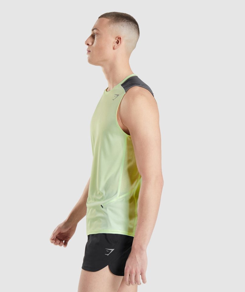 Camiseta Tirantes Gymshark Speed Evolve Hombre Verde Menta | ES9384-YC