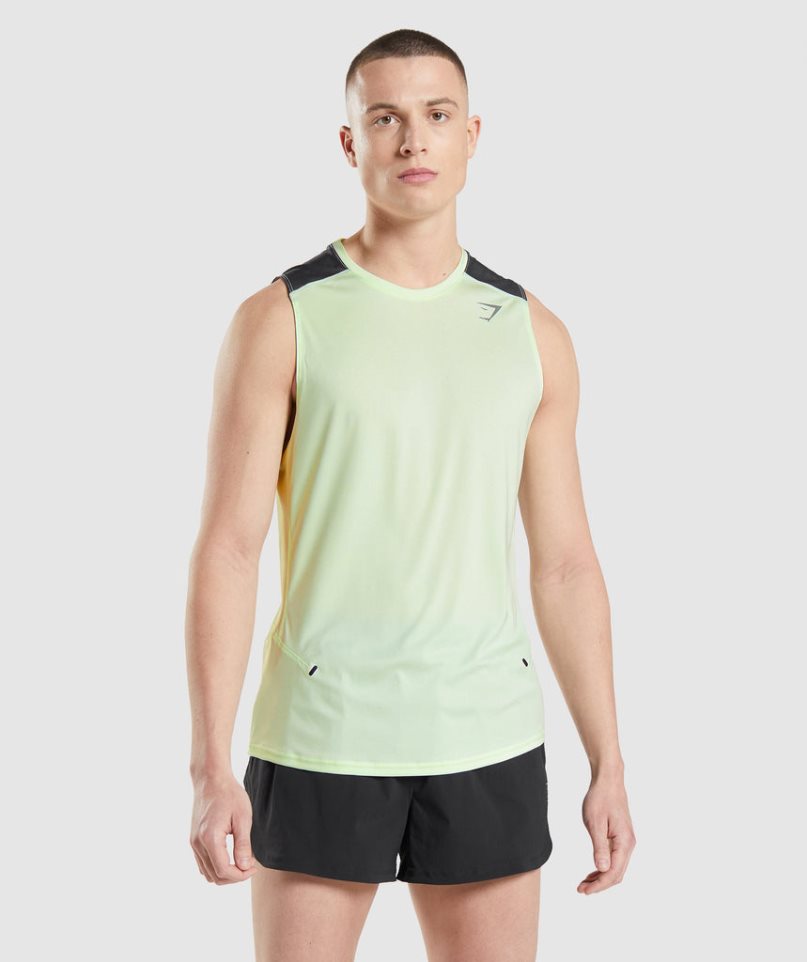 Camiseta Tirantes Gymshark Speed Evolve Hombre Verde Menta | ES9384-YC