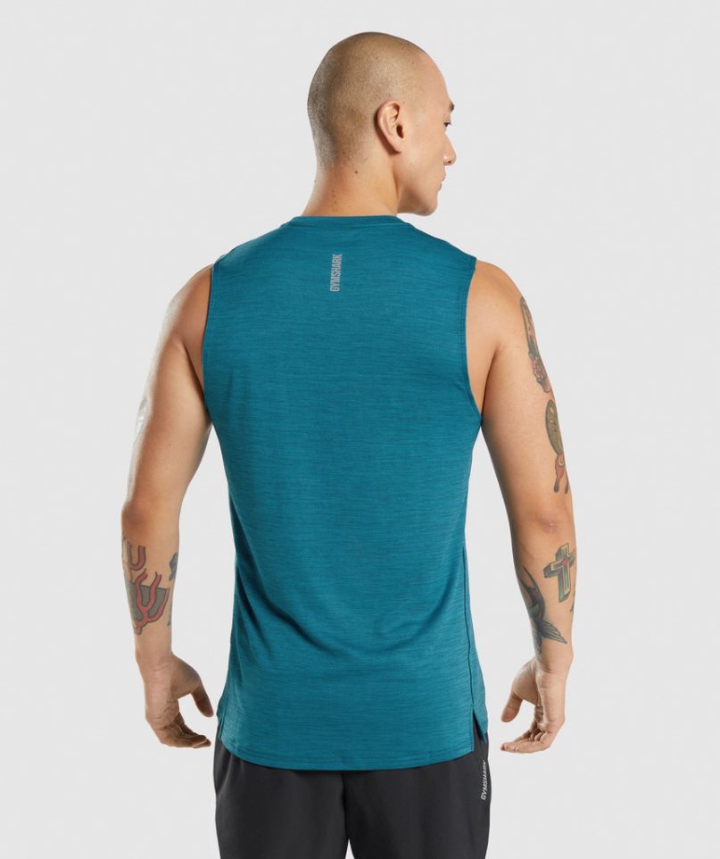 Camiseta Tirantes Gymshark Speed Hombre Turquesa | ES1386-CG