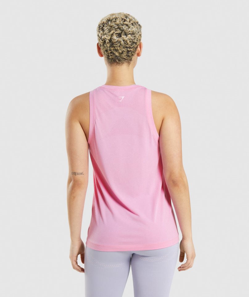 Camiseta Tirantes Gymshark Vital Seamless 2.0 Light Loose Mujer Rosas | ES5261-RJ