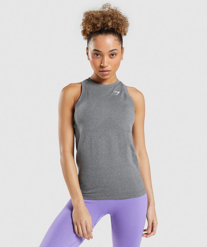 Camiseta Tirantes Gymshark Vital Seamless 2.0 Light Mujer Gris | ES5924-RC