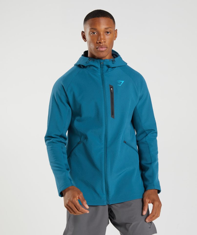 Chaquetas Gymshark Apex Hombre Turquesa | ES1286-DK