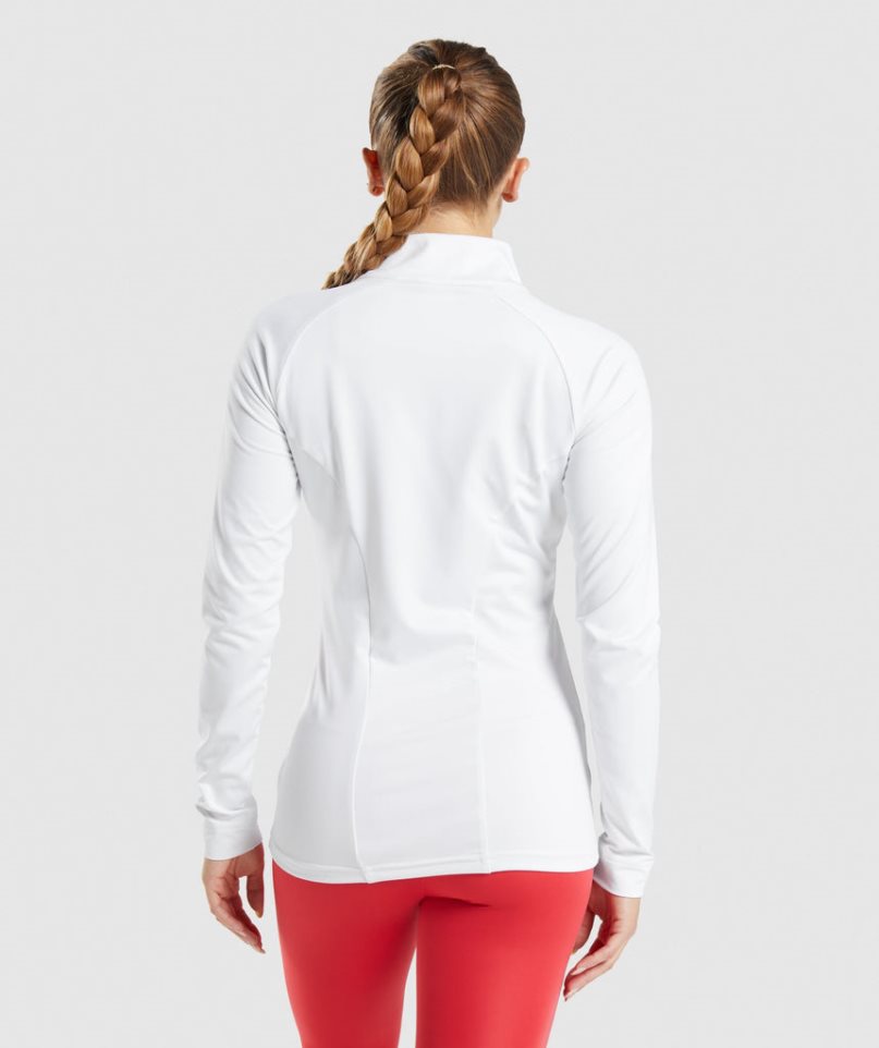 Chaquetas Gymshark Entrenamiento Mujer Blancas | ES6750-RL