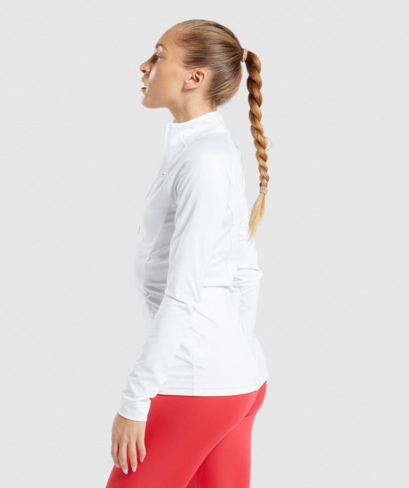 Chaquetas Gymshark Entrenamiento Mujer Blancas | ES6750-RL