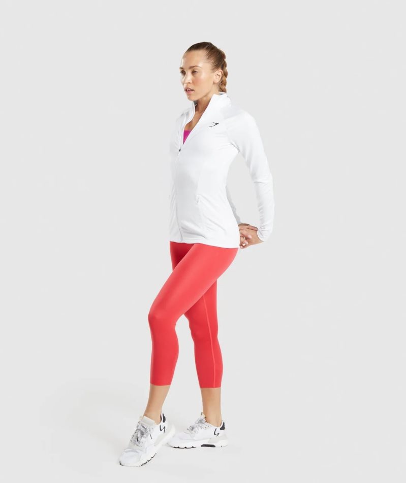 Chaquetas Gymshark Entrenamiento Mujer Blancas | ES6750-RL