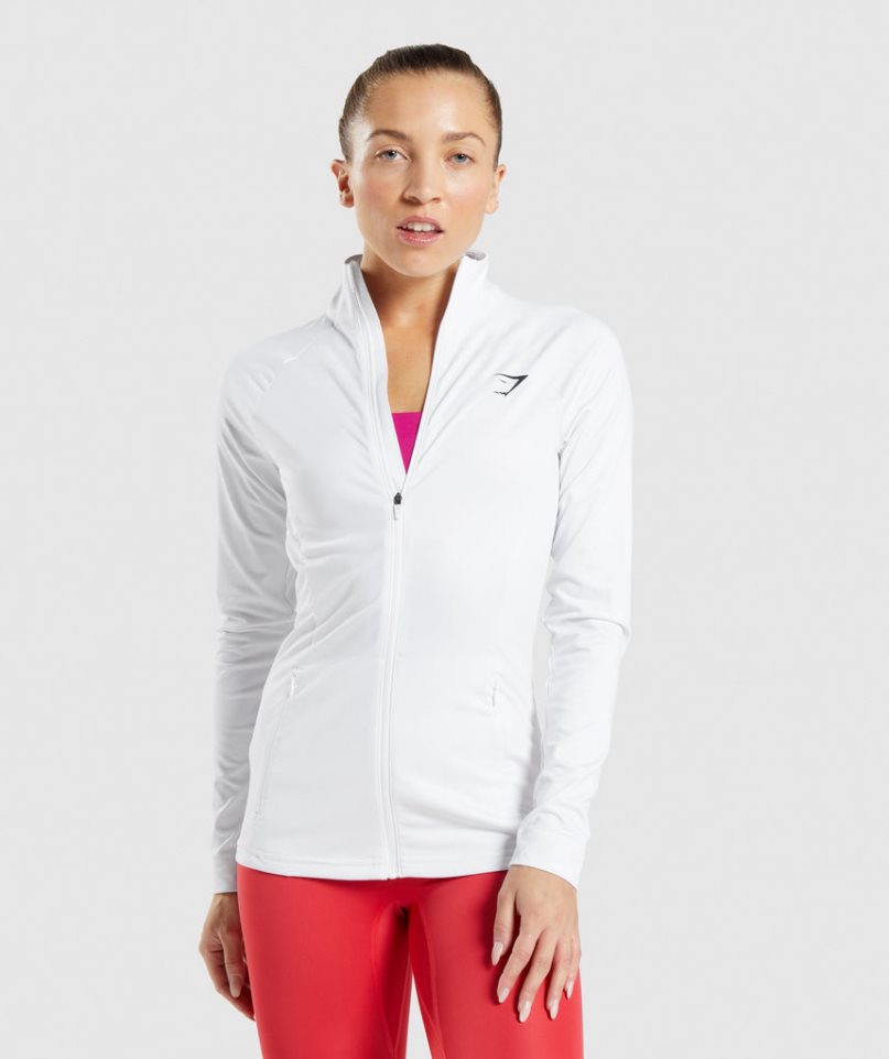 Chaquetas Gymshark Entrenamiento Mujer Blancas | ES6750-RL