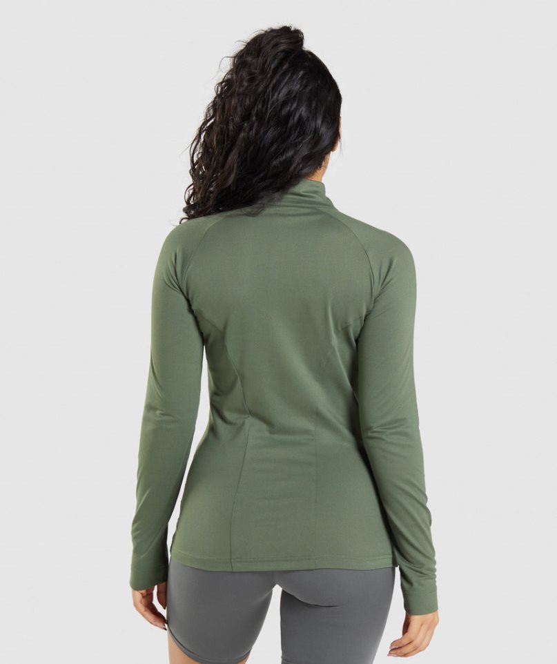 Chaquetas Gymshark Entrenamiento Mujer Verde Oliva | ES6183-VE