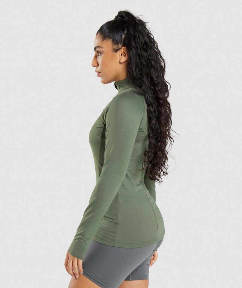 Chaquetas Gymshark Entrenamiento Mujer Verde Oliva | ES6183-VE