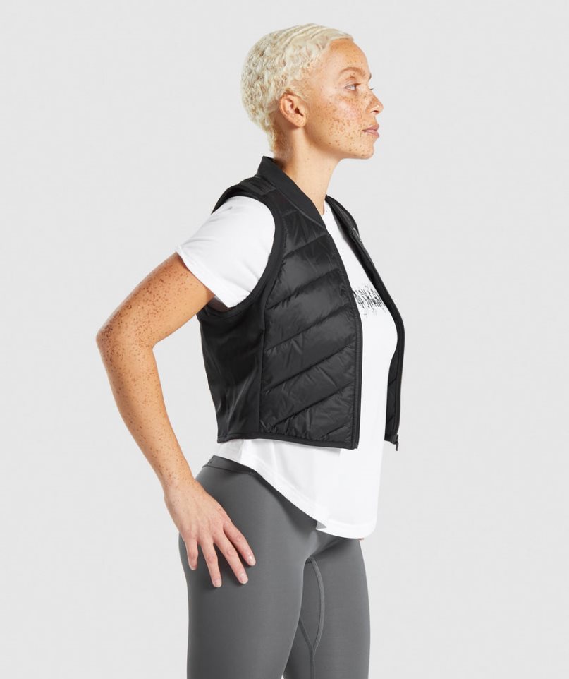 Chaquetas Gymshark Speed Gilet Mujer Negras | ES3019-DE