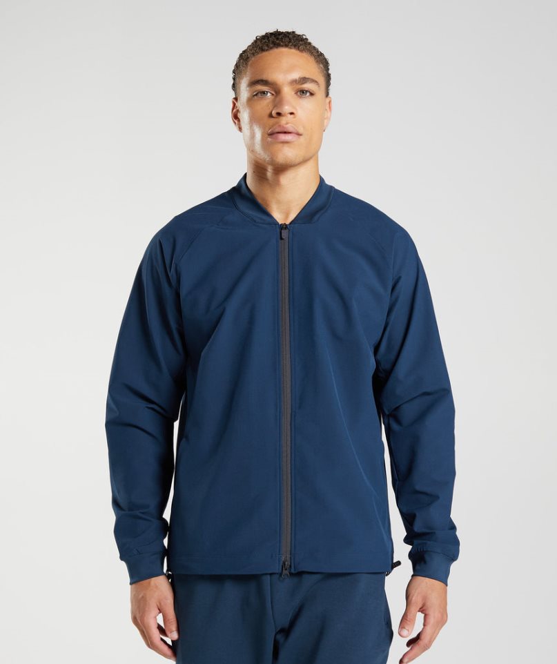 Chaquetas Gymshark Studio Hombre Azul Marino | ES3240-KP