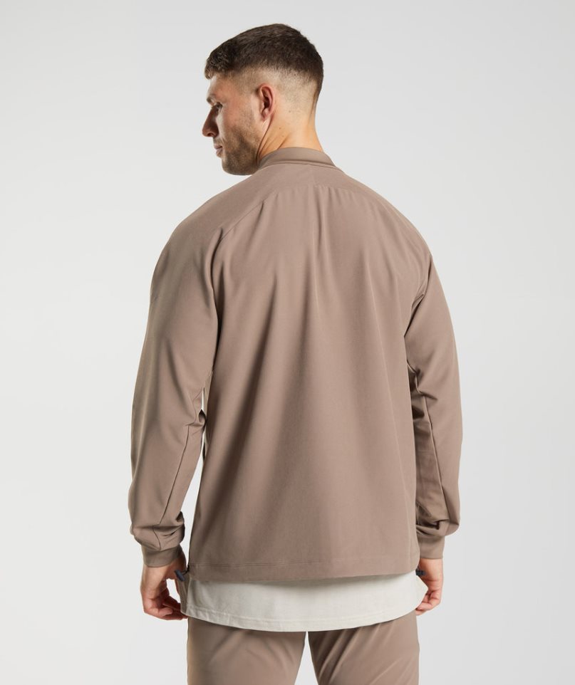 Chaquetas Gymshark Studio Hombre Marrones Claro | ES8714-EI