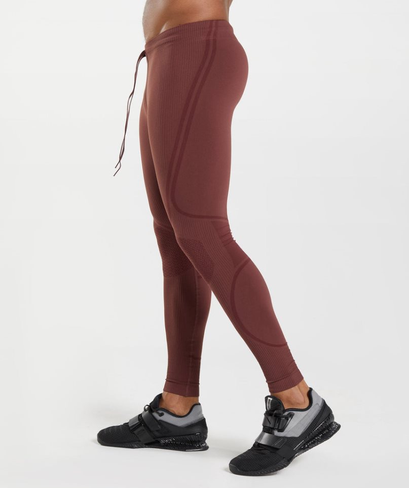 Leggins Gymshark 315 Seamless Hombre Burdeos | ES8401-SD