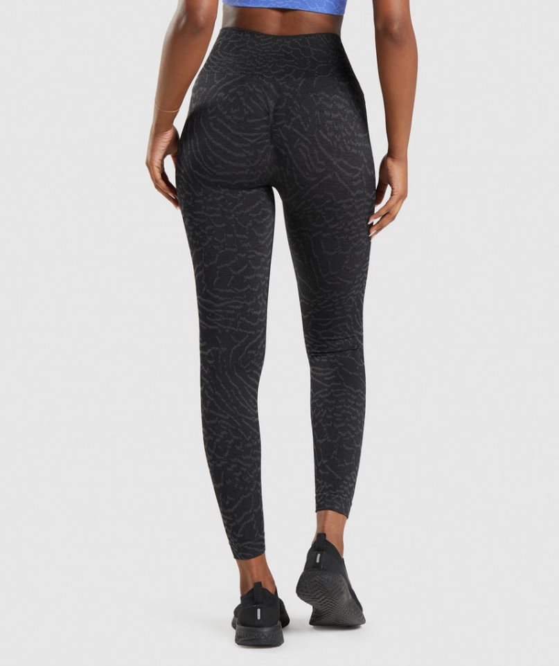 Leggins Gymshark Adapt Animal Seamless Mujer Negras | ES2849-ZN