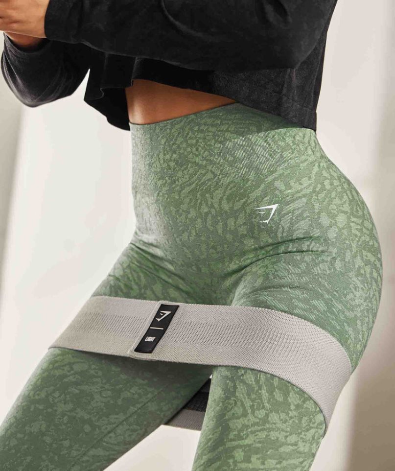 Leggins Gymshark Adapt Animal Seamless Mujer Verde | ES4719-BE