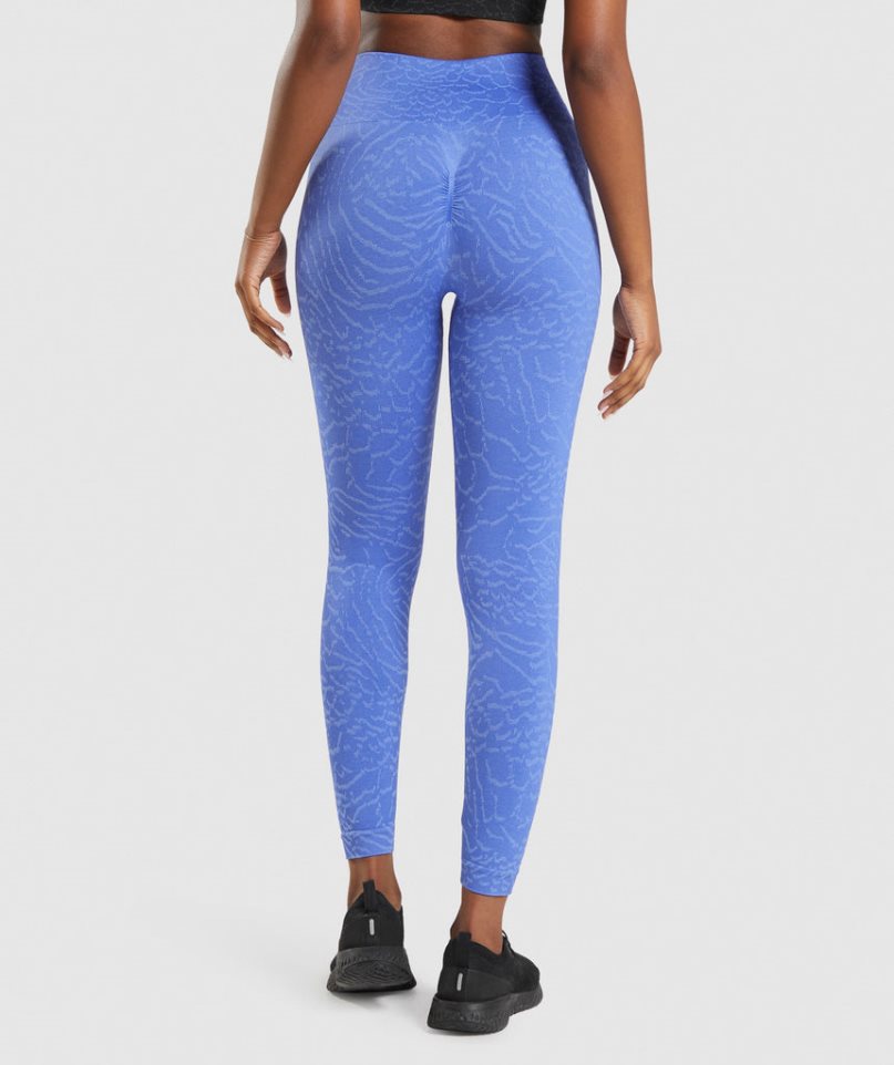 Leggins Gymshark Adapt Animal Seamless Mujer Azules | ES5379-RB