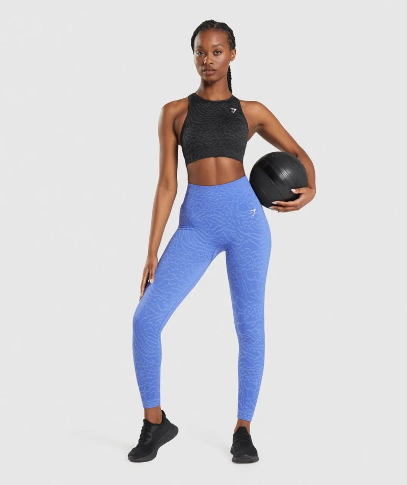 Leggins Gymshark Adapt Animal Seamless Mujer Azules | ES5379-RB