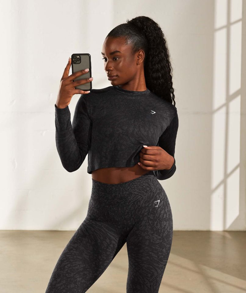 Leggins Gymshark Adapt Animal Seamless Mujer Negras | ES6418-XS