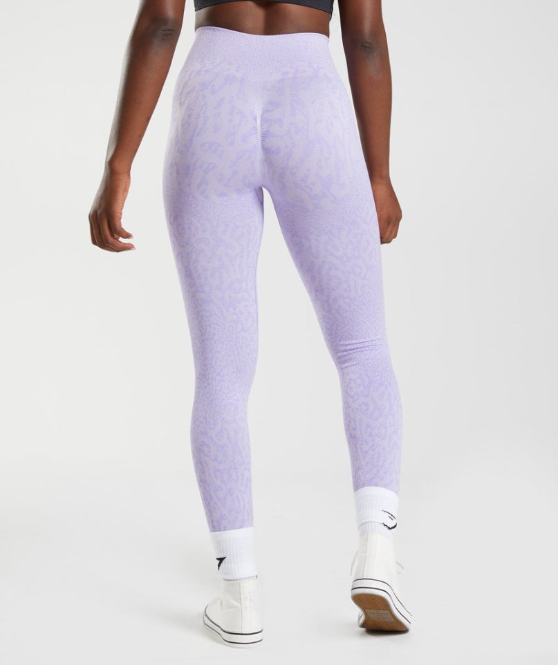 Leggins Gymshark Adapt Animal Seamless Mujer Lavanda | ES7896-BZ