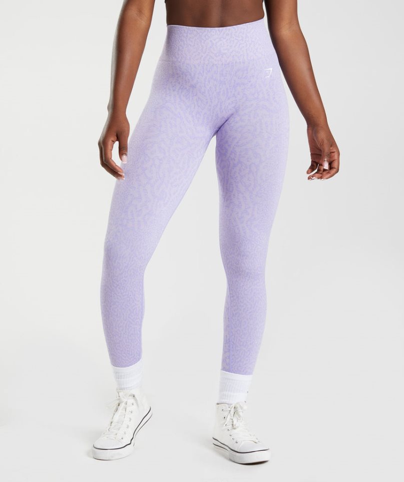 Leggins Gymshark Adapt Animal Seamless Mujer Lavanda | ES7896-BZ