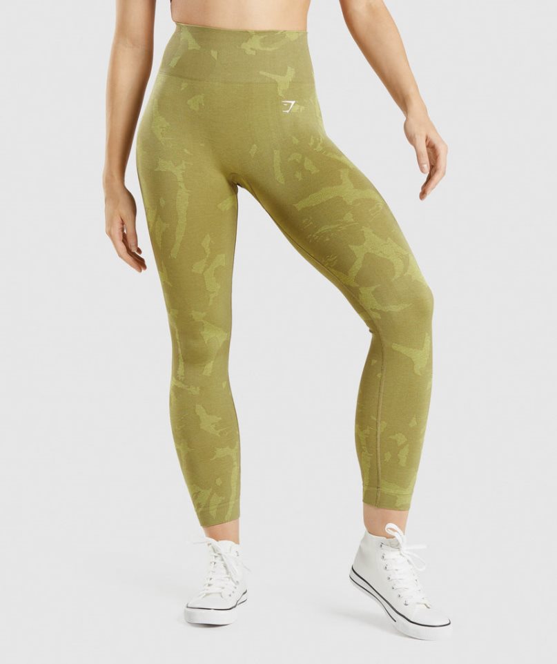 Leggins Gymshark Adapt Camo Seamless Mujer Verde Oliva | ES2769-ZE