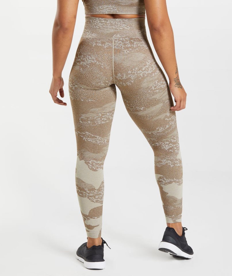 Leggins Gymshark Adapt Camo Seamless Mujer Verde Oliva | ES3128-VP