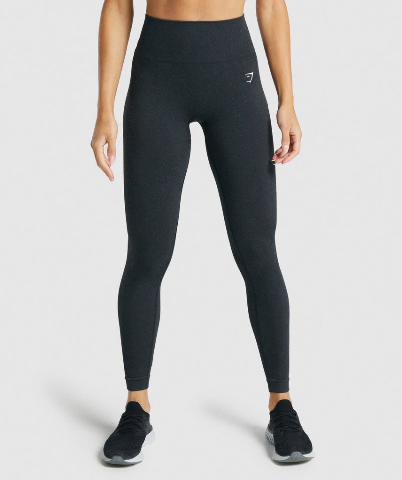 Leggins Gymshark Adapt Fleck Seamless Mujer Negras | ES4870-UD