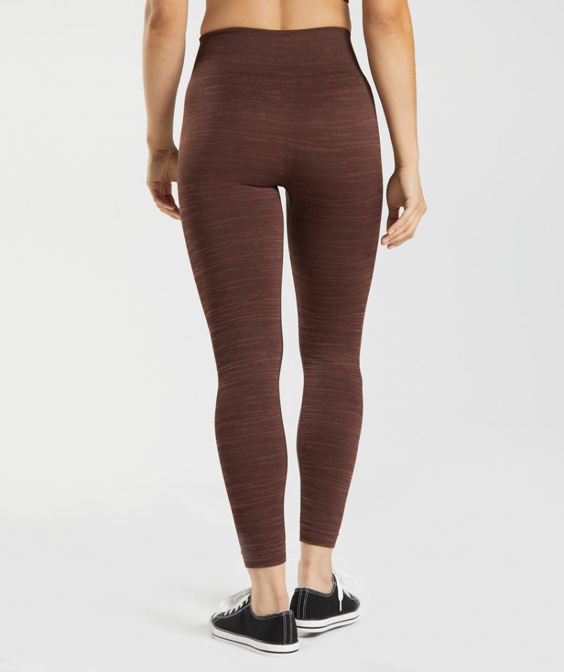 Leggins Gymshark Adapt Marl Seamless Mujer Marrones Oscuro | ES2048-SB