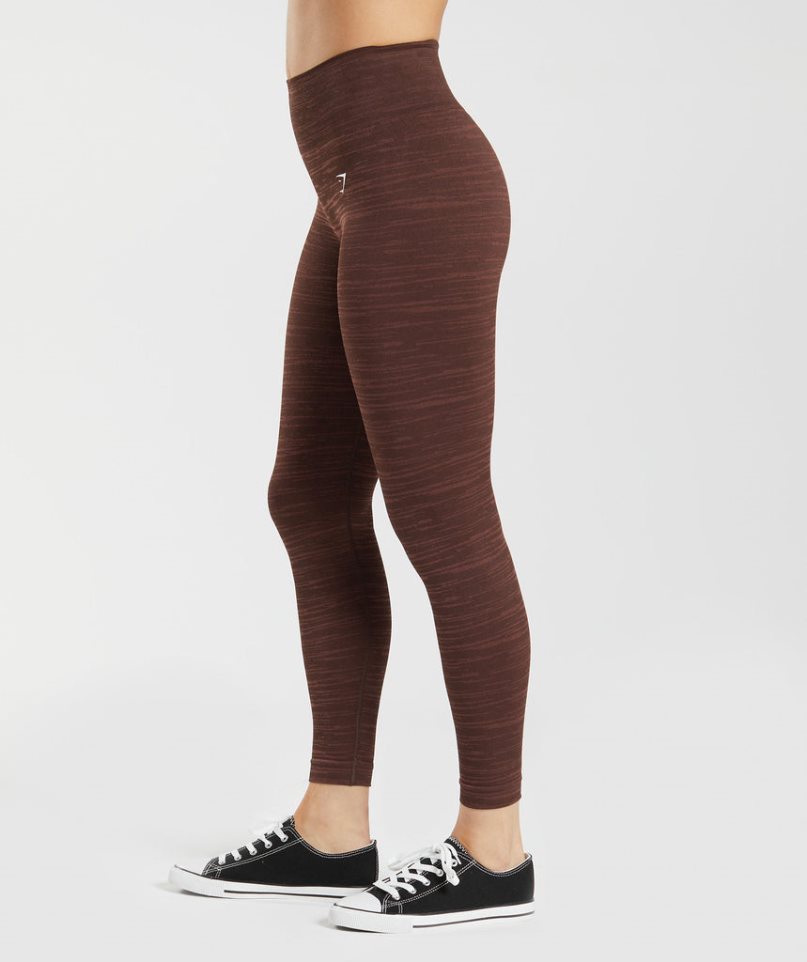 Leggins Gymshark Adapt Marl Seamless Mujer Marrones Oscuro | ES2048-SB