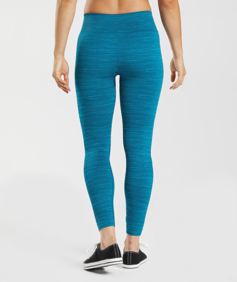 Leggins Gymshark Adapt Marl Seamless Mujer Azules | ES9068-FV