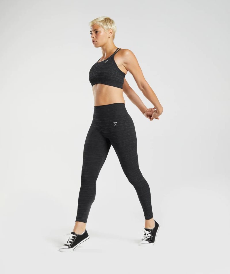 Leggins Gymshark Adapt Marl Seamless Mujer Negras | ES9342-YD