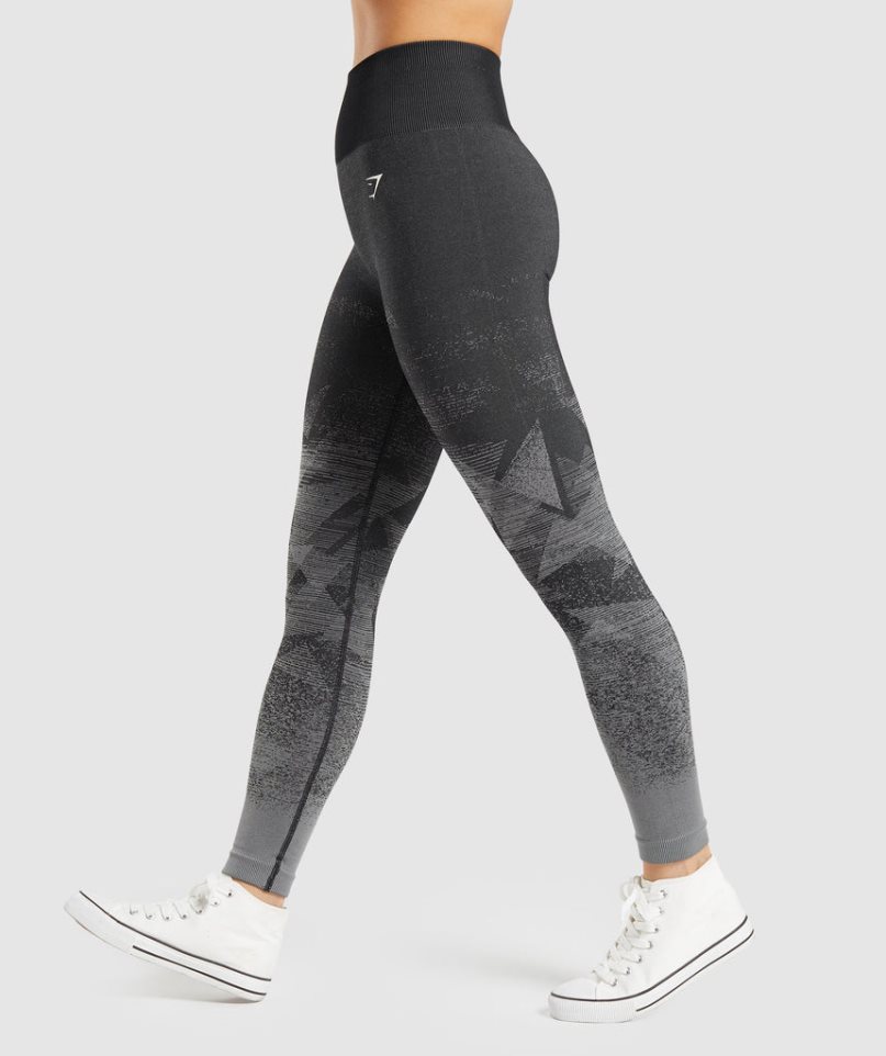 Leggins Gymshark Adapt Ombre Seamless Mujer Negras | ES0197-JE