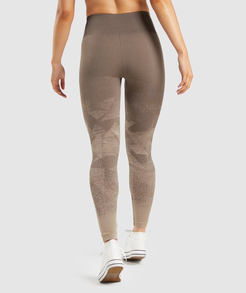 Leggins Gymshark Adapt Ombre Seamless Mujer Marrones | ES7036-YG