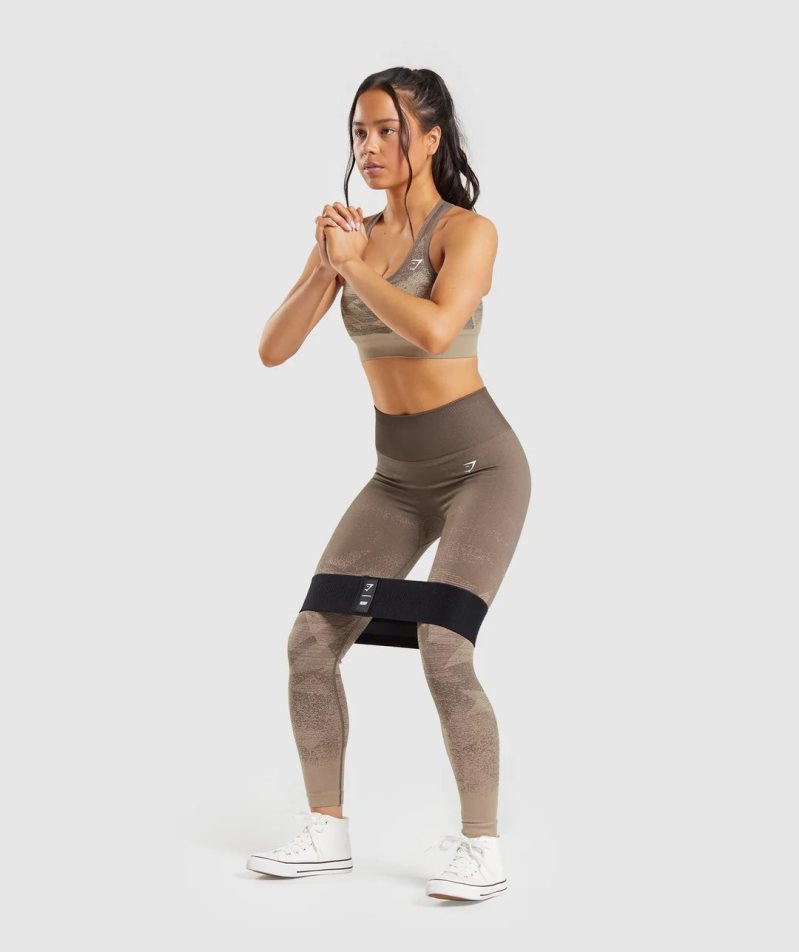 Leggins Gymshark Adapt Ombre Seamless Mujer Marrones | ES7036-YG