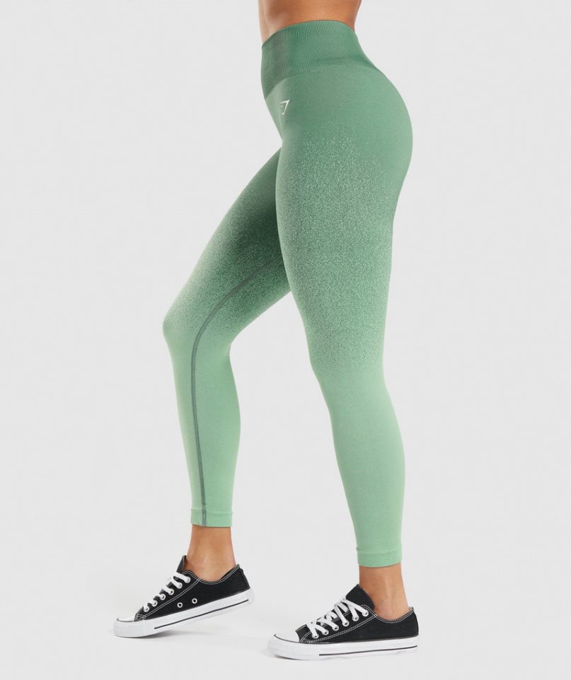 Leggins Gymshark Adapt Ombre Seamless Mujer Verde | ES7548-AX