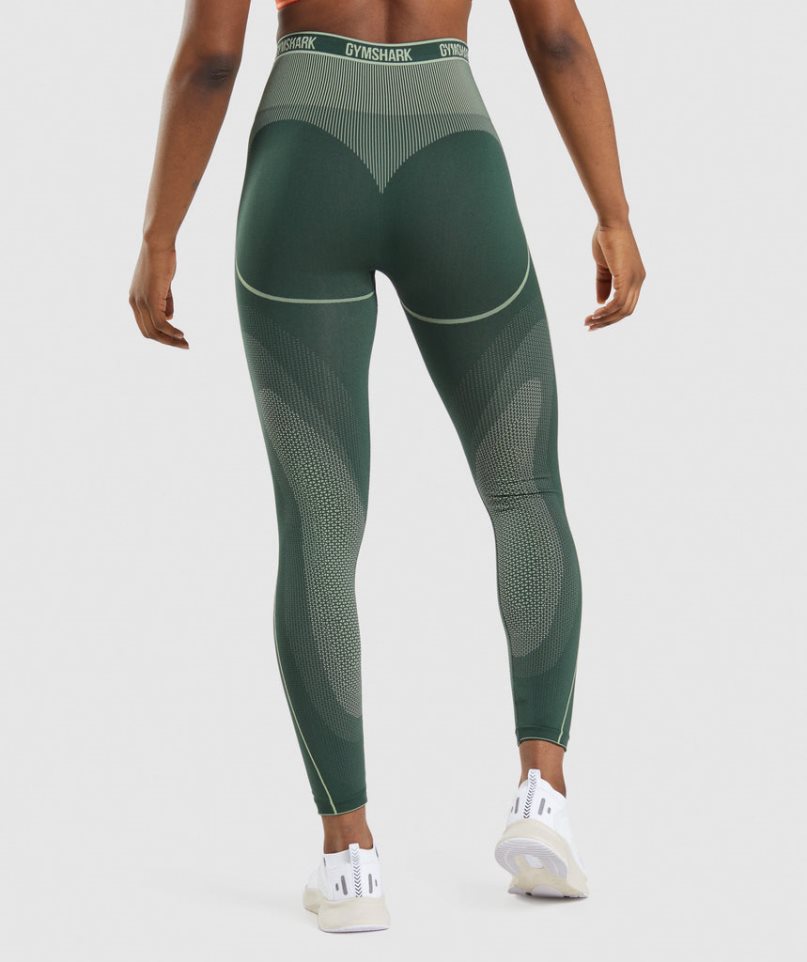 Leggins Gymshark Apex Seamless High Rise Mujer Verde | ES0463-GK