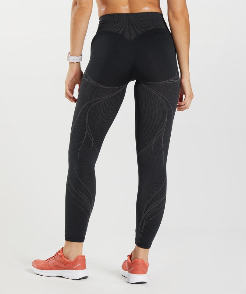 Leggins Gymshark Apex Seamless Mujer Negras | ES1637-BR