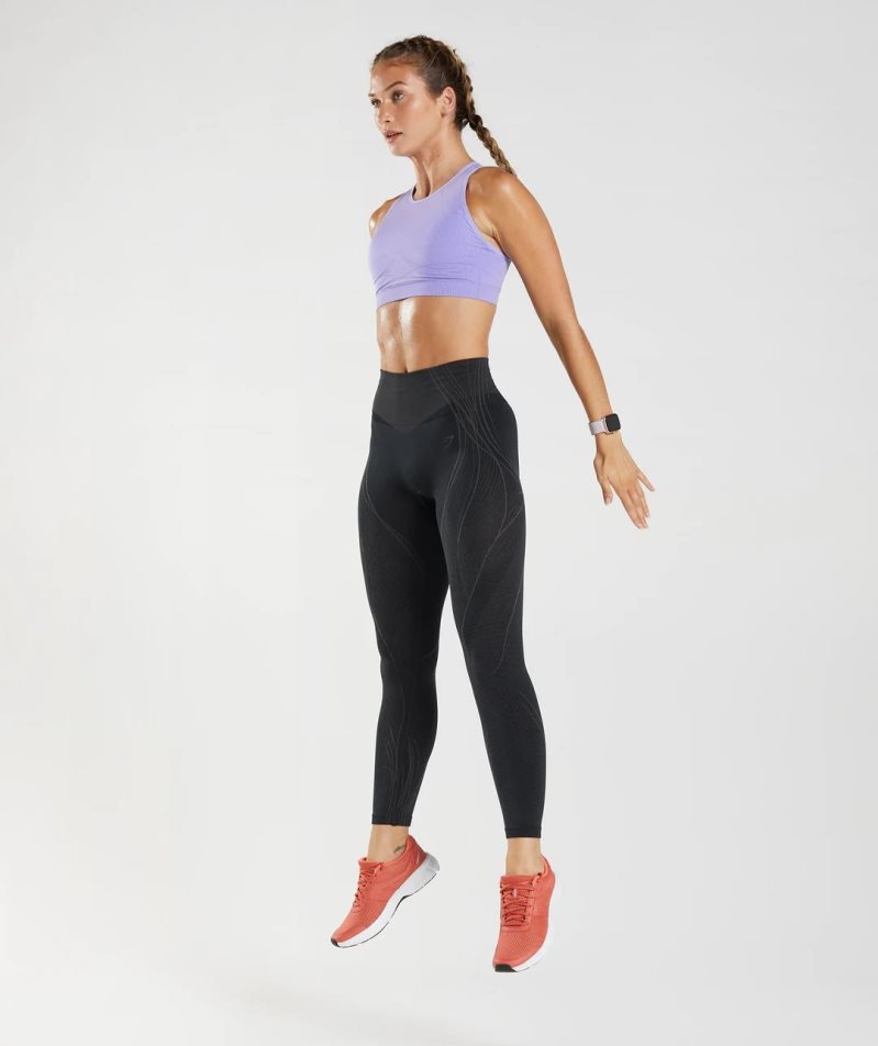 Leggins Gymshark Apex Seamless Mujer Negras | ES1637-BR