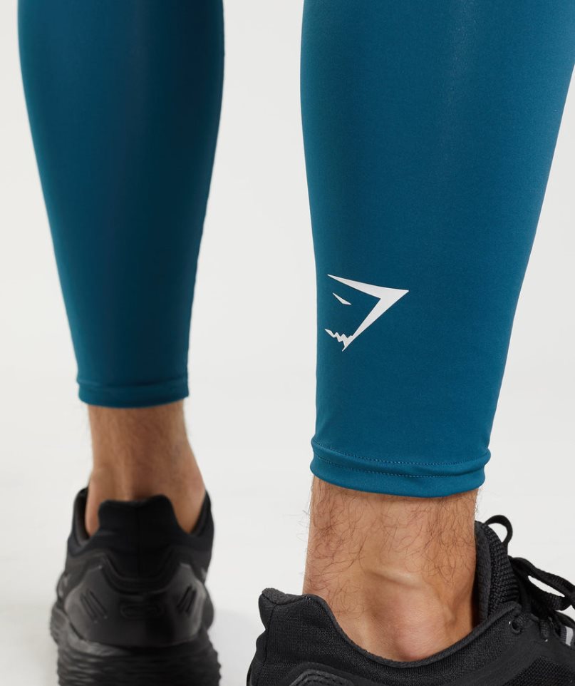 Leggins Gymshark Element Baselayer Hombre Azules | ES0139-KQ