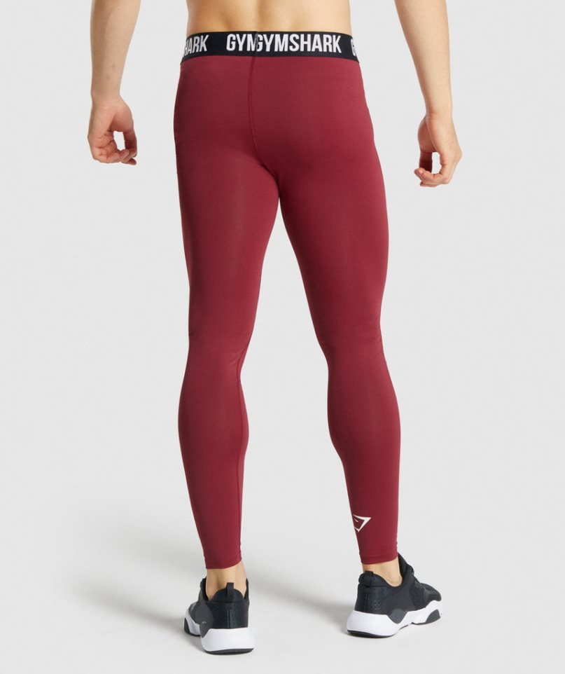 Leggins Gymshark Element Baselayer Hombre Burdeos | ES1425-JT