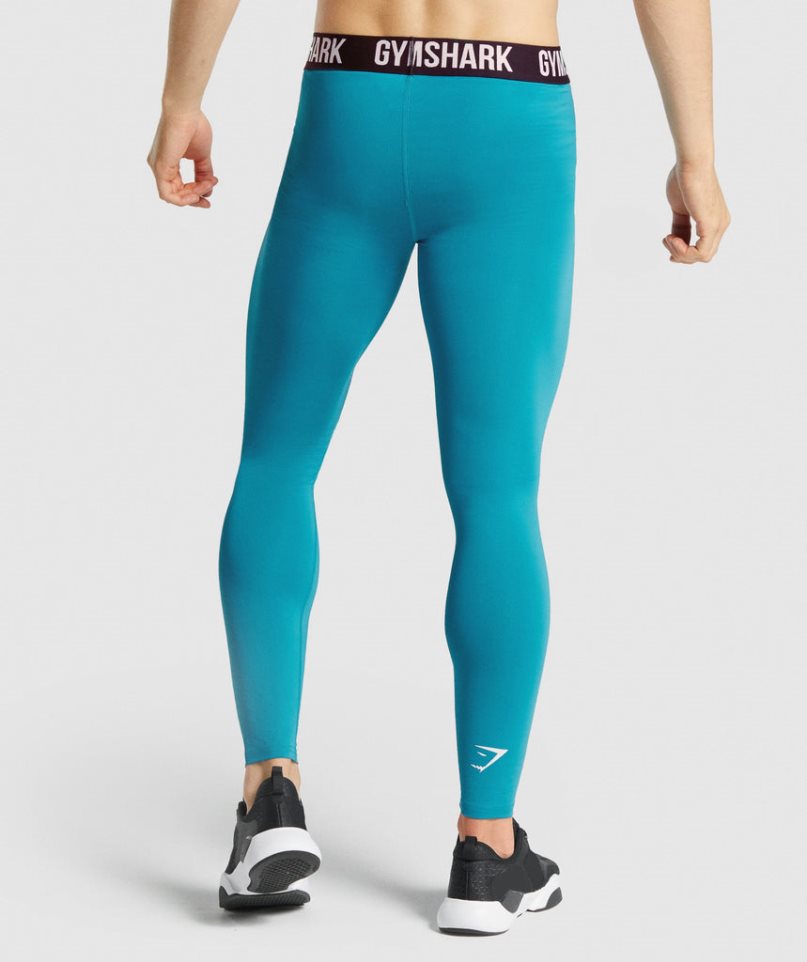 Leggins Gymshark Element Baselayer Hombre Turquesa | ES4572-HU