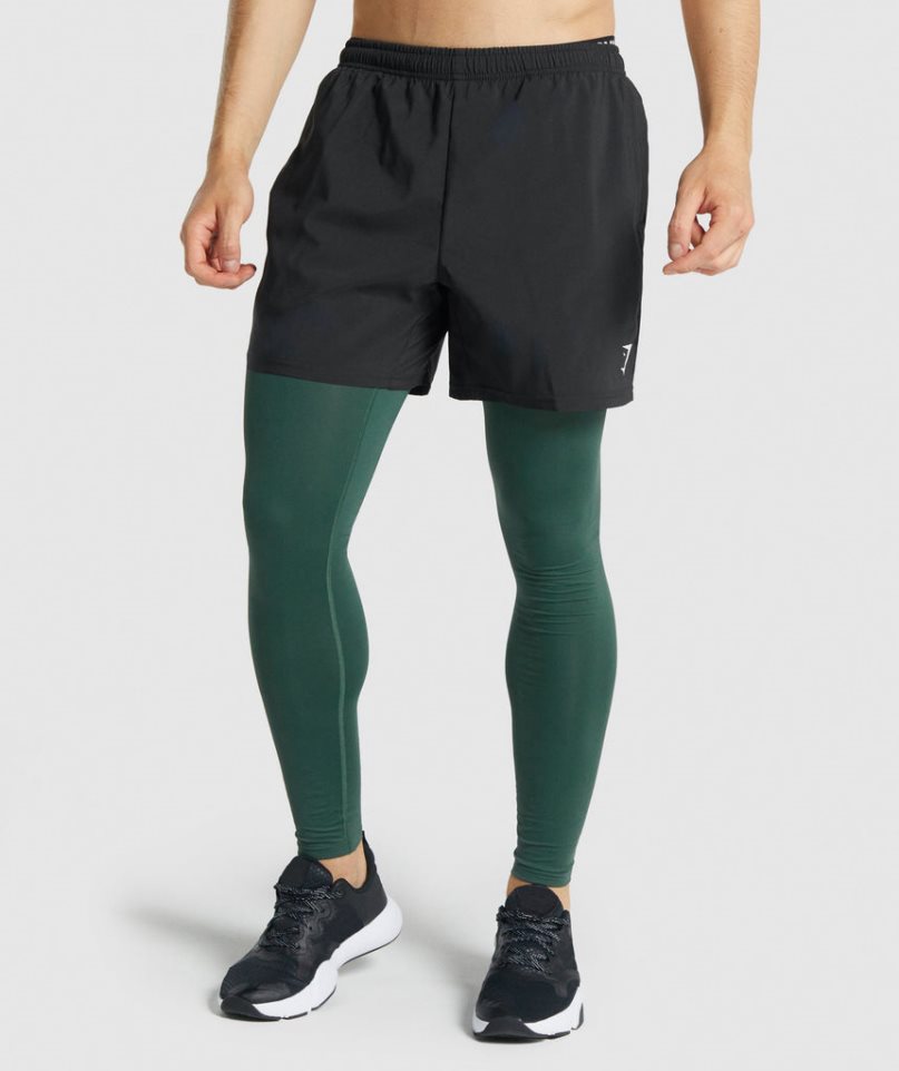 Leggins Gymshark Element Baselayer Hombre Verde Oscuro | ES5419-IW