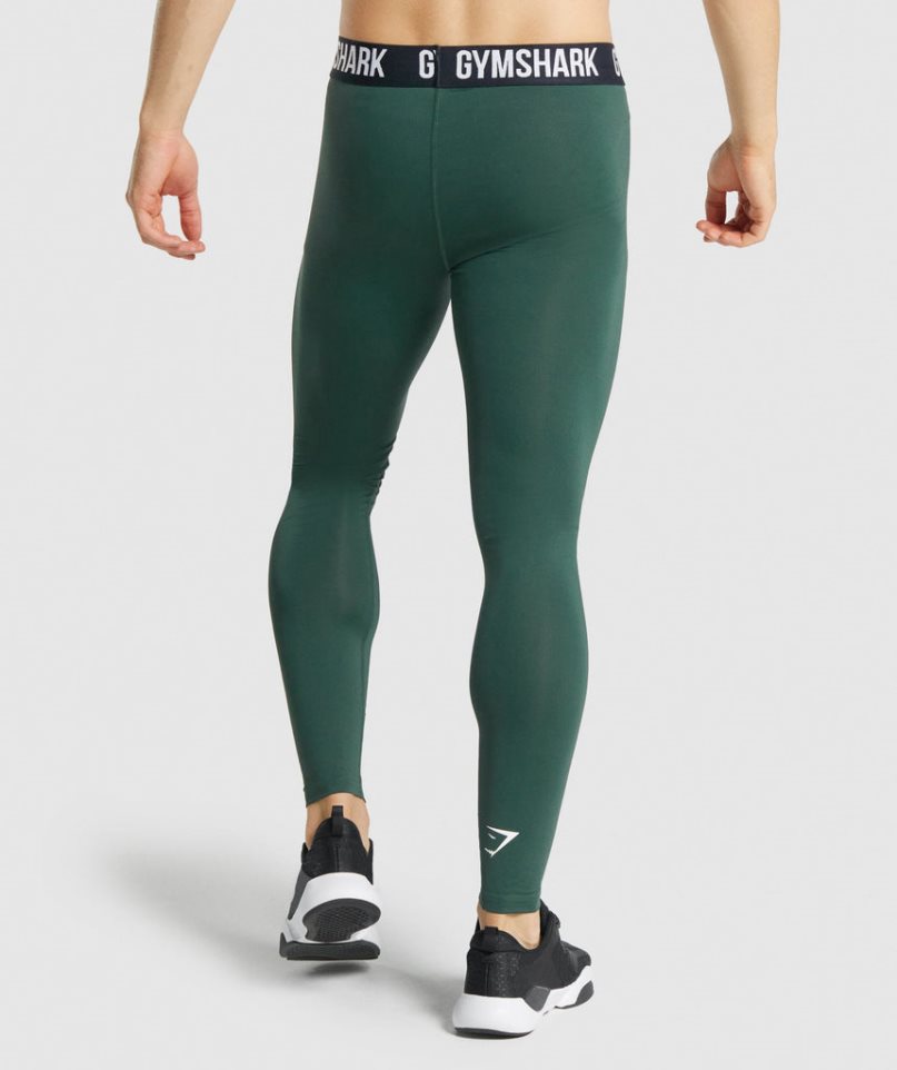 Leggins Gymshark Element Baselayer Hombre Verde Oscuro | ES5419-IW