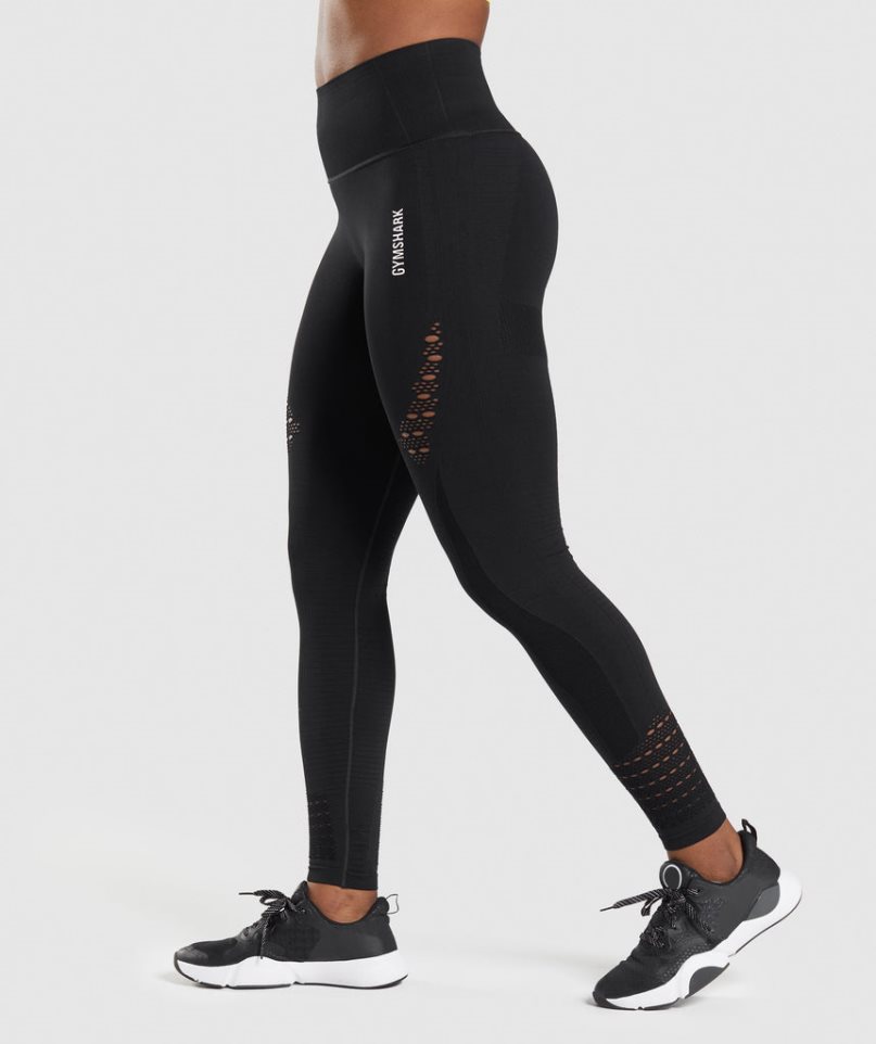 Leggins Gymshark Energy Seamless Mujer Negras | ES8712-TC