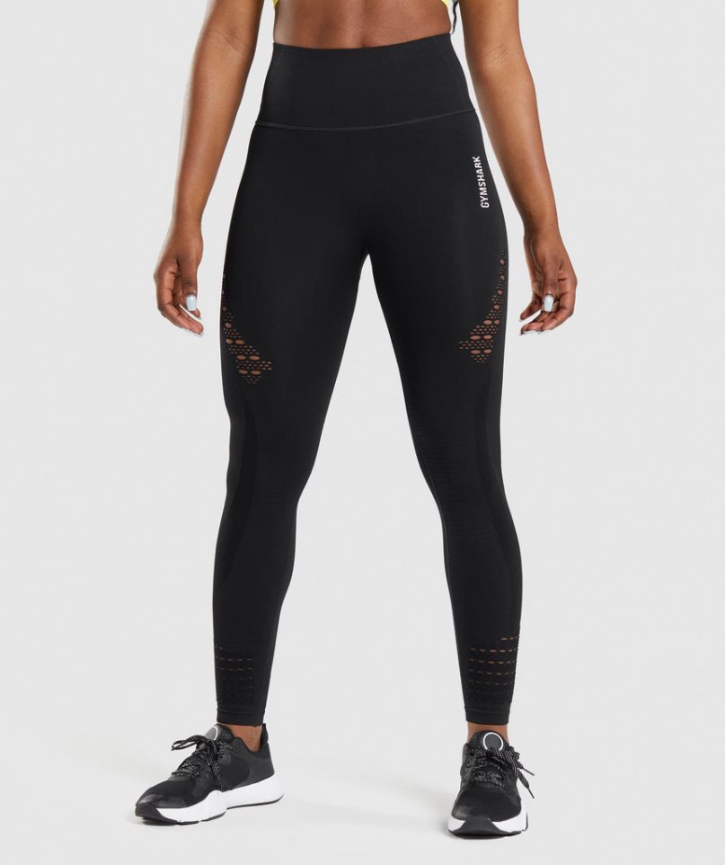 Leggins Gymshark Energy Seamless Mujer Negras | ES8712-TC