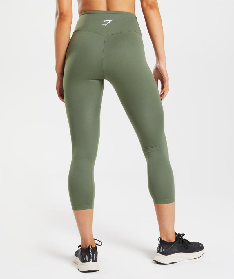 Leggins Gymshark Entrenamiento 7/8 Mujer Verde Oliva | ES8760-BZ