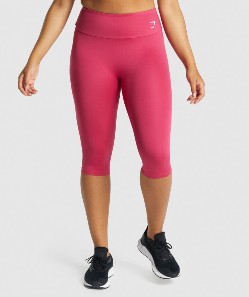 Leggins Gymshark Entrenamiento Cropped Mujer Rosas | ES0752-DH