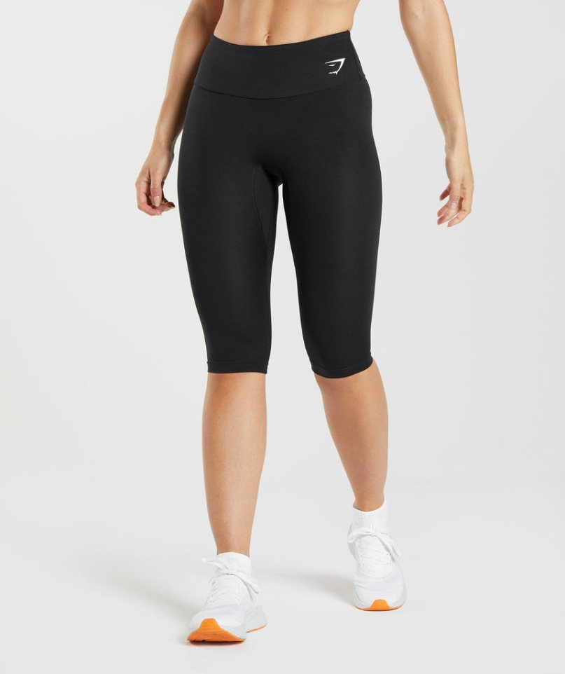 Leggins Gymshark Entrenamiento Cropped Mujer Negras | ES2739-OY