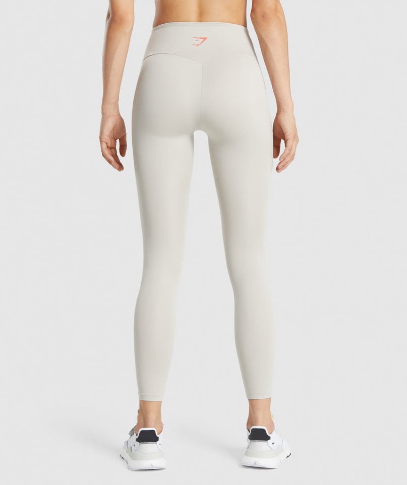 Leggins Gymshark Entrenamiento Estampadas Mujer Creme | ES6231-RF