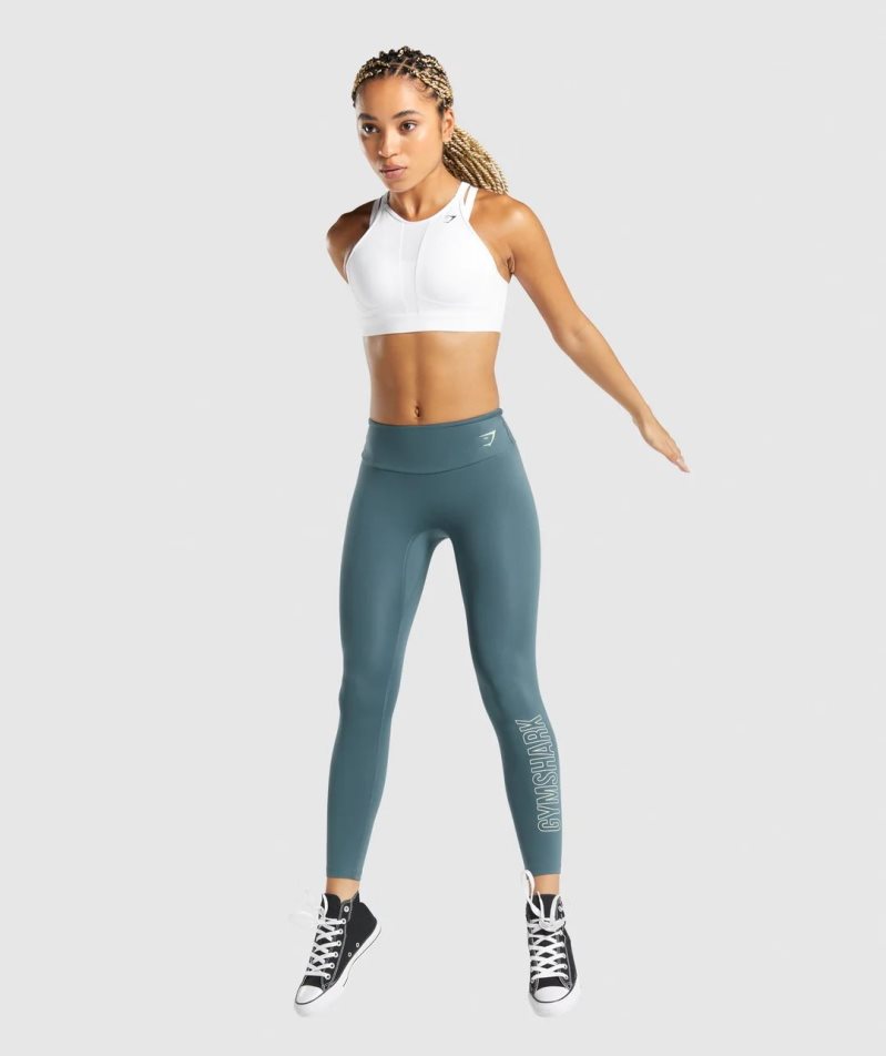 Leggins Gymshark Entrenamiento Estampadas Mujer Azul Marino | ES9865-GU