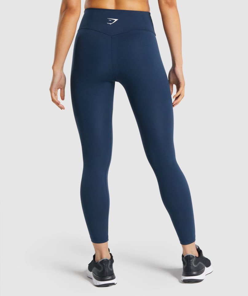 Leggins Gymshark Entrenamiento Mujer Azul Marino | ES3675-VR